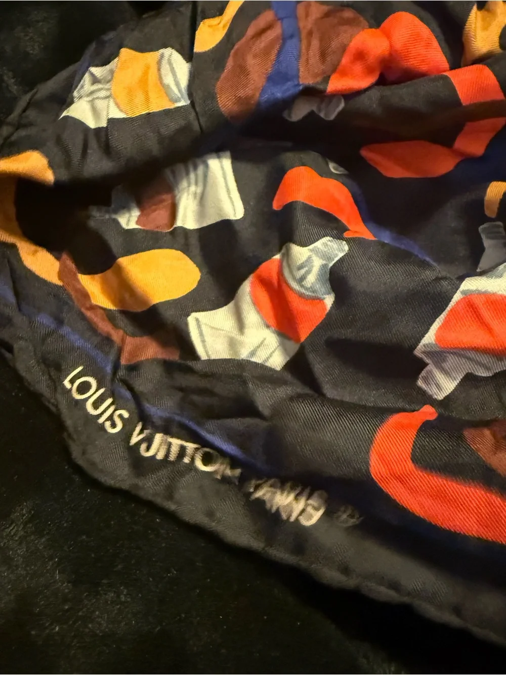 Louis Vuitton Silk Scarf from the 80’s